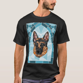 Stained Glass German Shepherd Sticker.png T-Shirt