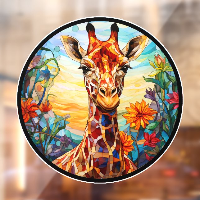 Stained Glass Giraffe Digital Art (Sheet 2)