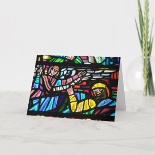 stained glass god holiday card