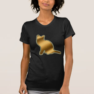 Stained Glass Gold Cat T-Shirt