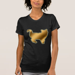 Stained Glass Gold Cat T-Shirt