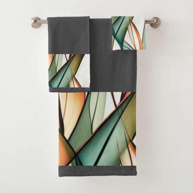 Stained-Glass Grass Bath Towel Set (Insitu)