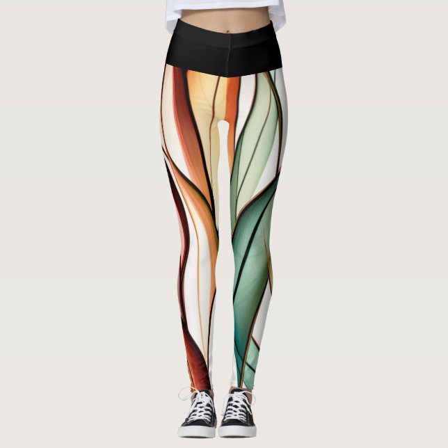 Stained-Glass Grass Leggings (Front)