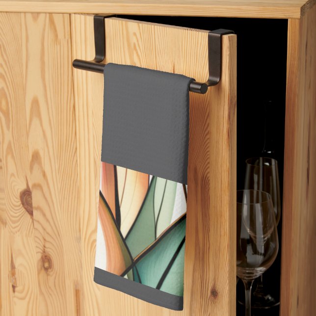 Stained-Glass Grass Tea Towel (Thirds Fold)