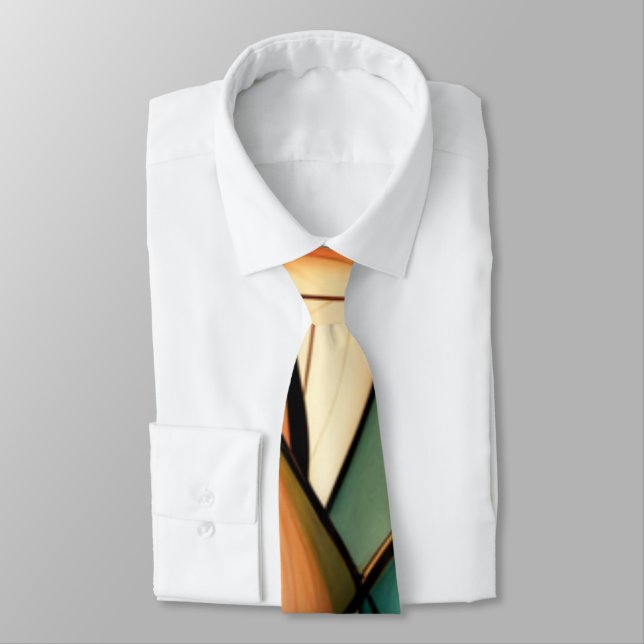 Stained-Glass Grass Tie (Tied)