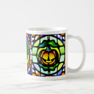 Stained Glass Halloween Pumpkin Mug