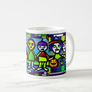 Stained Glass Halloween Zombie Mug