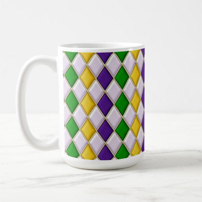 Stained Glass Harlequin Coffee Mug (Left)