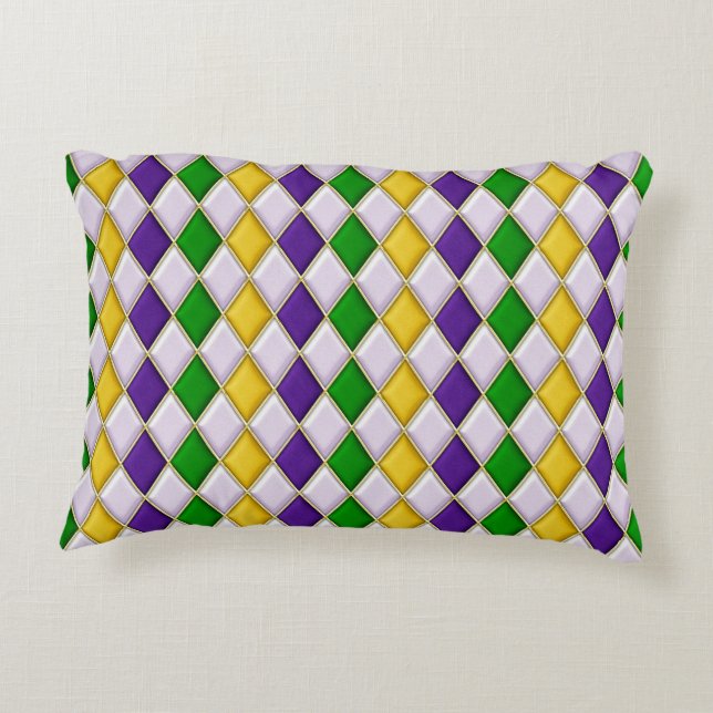 Stained Glass Harlequin Decorative Cushion (Back)
