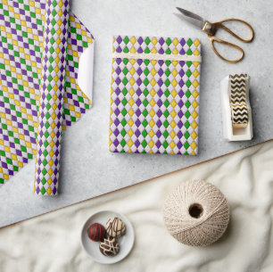 Stained Glass Harlequin Wrapping Paper