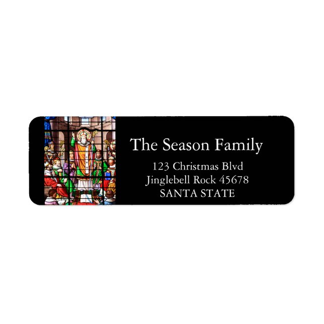 Stained glass Holiday Address Label Return Address Label (Front)