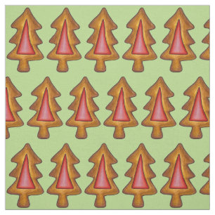 Stained Glass Holiday Christmas Tree Cookie Fabric