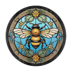 Stained Glass Honeybee Cutting Board