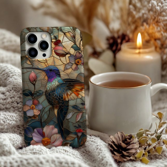 Stained Glass Hummingbird Design iPhone Case (Creator Uploaded)