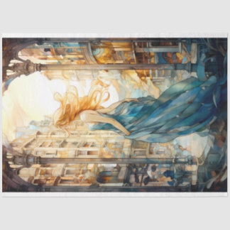 Stained Glass Inspired Decoupage Tissue Paper