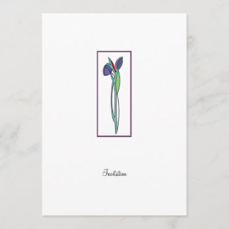 Stained Glass Iris 2 - CP Invitation