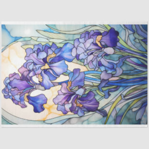 Stained Glass Irises  Tissue Paper