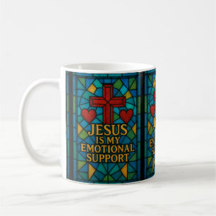 Stained Glass Jesus Christian Gift Coffee Mug