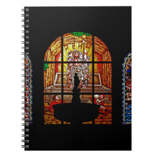stained glass jesus notebook