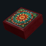 Stained Glass Kaleidoscope  Gift Box<br><div class="desc">Store your treasures or give a treasure gift box to someone as a beautiful gift. 
 Choices of wood frames are now available.
Many designs for differnt occasions are available in my store.</div>