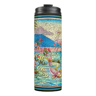 Stained Glass Koi Fish Thermal Tumbler