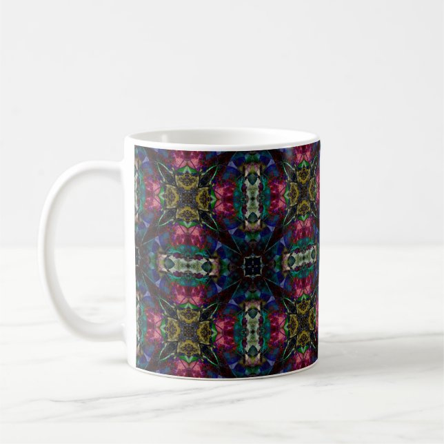 Stained Glass Leaves Coffee Mug (Left)