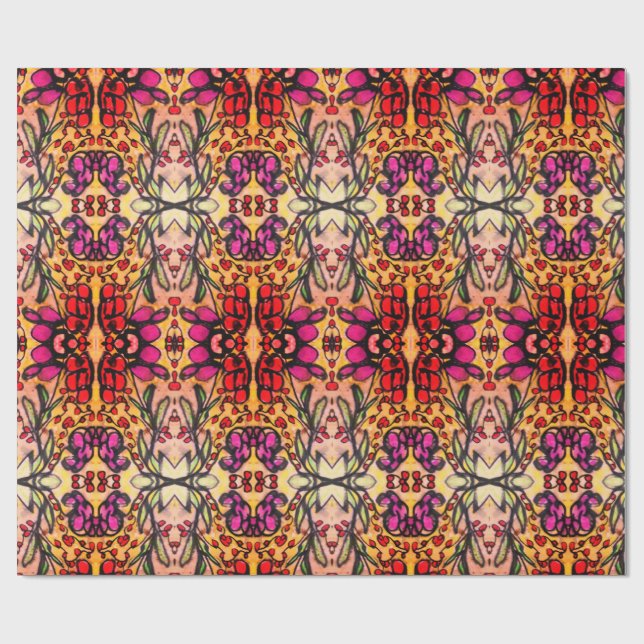 Stained Glass-Like  Wrapping Paper (Flat)