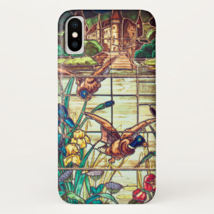Stained glass look mallard ducks vintage  Case-Mate iPhone case