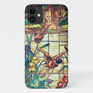 Stained glass look mallard ducks vintage nature Case-Mate iPhone case