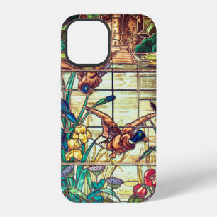 Stained glass look mallard ducks vintage nature iPhone 12 case
