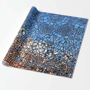 Stained Glass look mosaic abstract Wrapping Paper