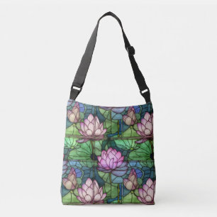 Stained Glass Lotus Cross-body Bag