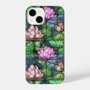 Stained Glass Lotus iPhone 14 Slim Fit Case
