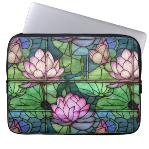 Stained Glass Lotus Laptop Sleeve