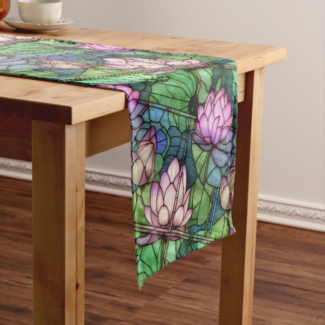 Stained Glass Lotus Table Runner (In Situ)