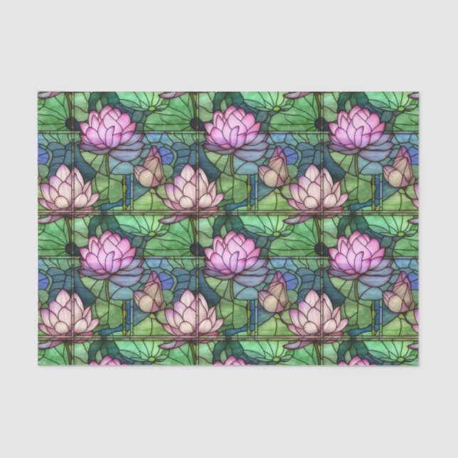 Stained Glass Lotus Tissue Paper (Front)