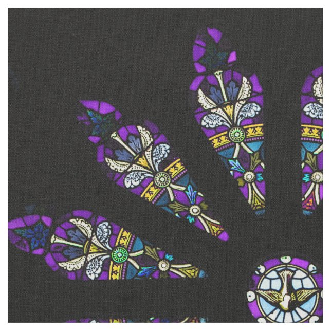 Stained Glass Mandala Fabric (Close Up)