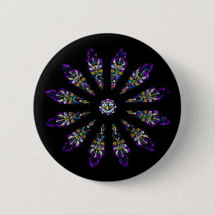 Stained Glass Mandala Pin