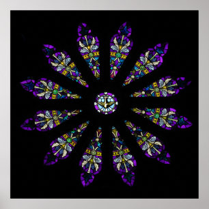 Stained Glass Mandala Print
