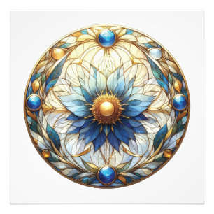 Stained Glass Mandella Photo Print