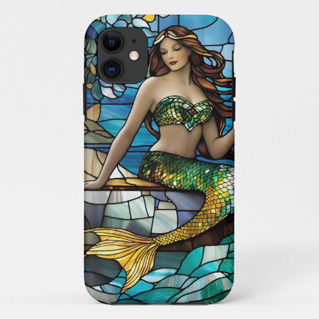 Stained glass mermaid  Case-Mate iPhone case (Back)