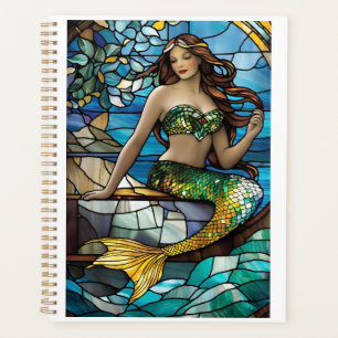 Stained glass mermaid  planner