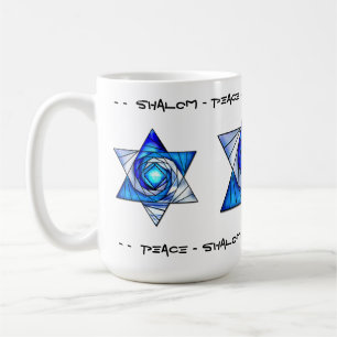 Stained Glass Mogen David (Personalized) Coffee Mug