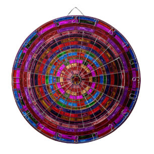 Stained Glass Mosaic Abstract #2 Dartboard