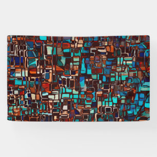 stained glass mosaic abstract banner