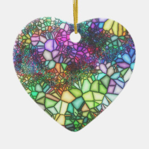 Stained Glass Mosaic Ceramic Ornament
