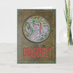 Stained Glass Mosaic: Dragon Fly Card