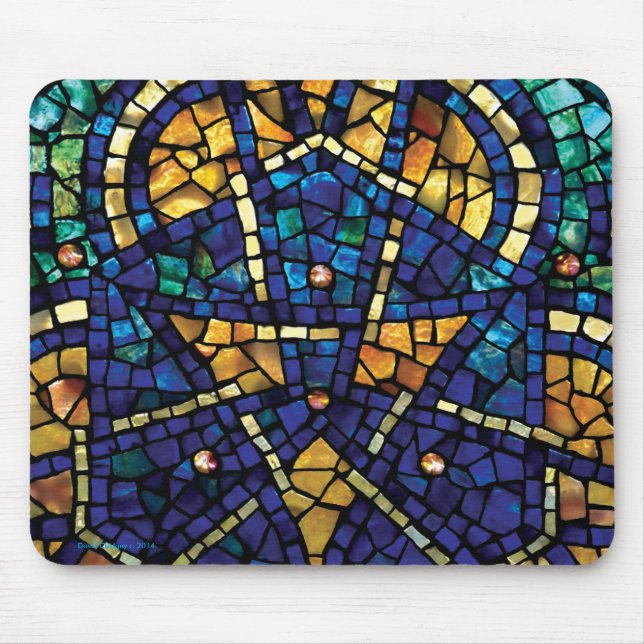 Stained Glass Mosaic Mousepad "Kaleidoscope" (Front)