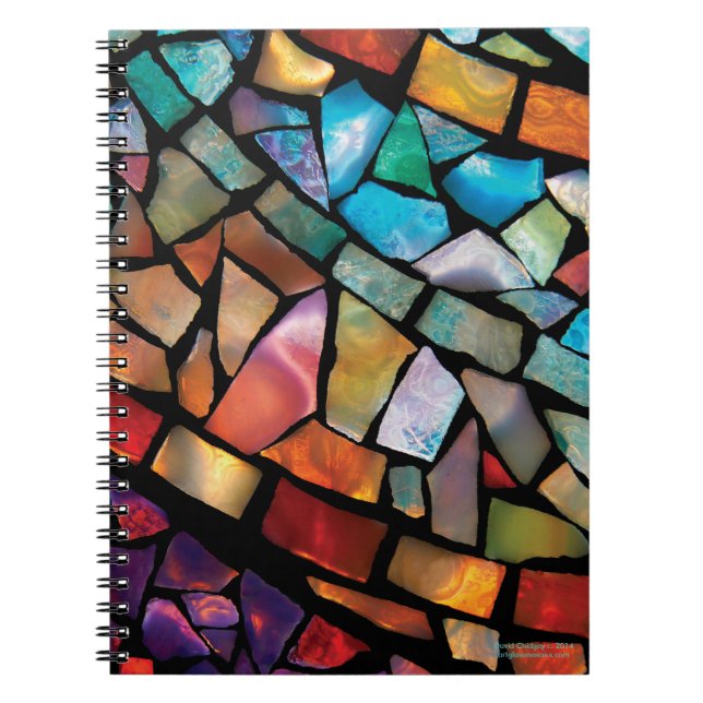 Stained Glass Mosaic Notebook "Fiesta Fun" (Front)