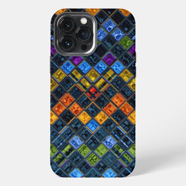 Stained Glass Mosaic Pattern iPhone Case (Back)